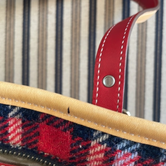 Vintage Coach Hamptons Tartan Wool Plaid & Suede carryall 9521 W/ COIN PURSE - Picture 11 of 15